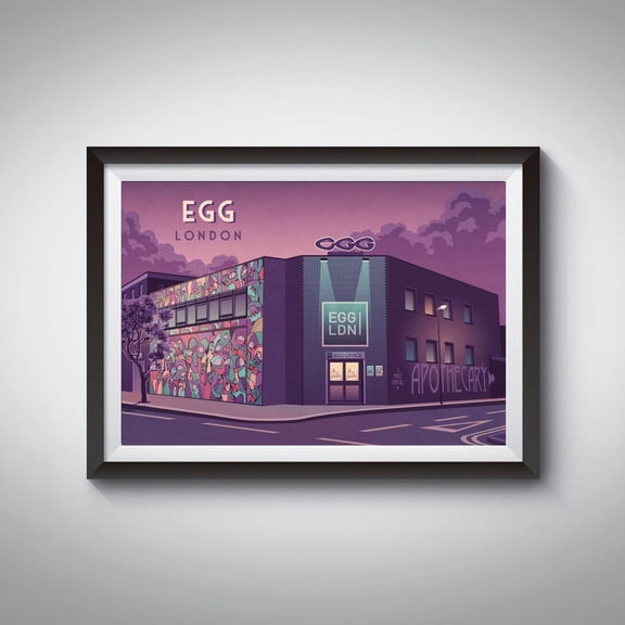 Egg London Nightclub Kings Cross Techno House Music Art Unframed Paper Print