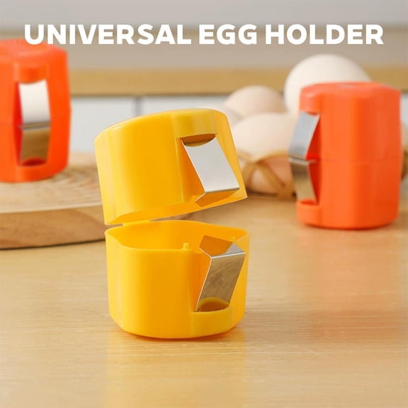 Egg Opener Tool, One-Hand Egg Cracker and Separator, Stainless Steel Egg Shell Remover for Kitchen, Easy Clean Egg Breaker for All Egg Sizes,1pc,yellow