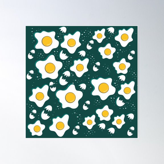 Egg Pattern Poster Wall Art, Modern Wall Decor For Living Room Bedroom, 24x24 UNFRAMED