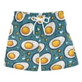 thumbnail image 1 of Egg Pattern Swim Trunks Quick Dry Beach Pool Board Shorts Lightweight Stylish Print Sizes 2T to XL, 1 of 8