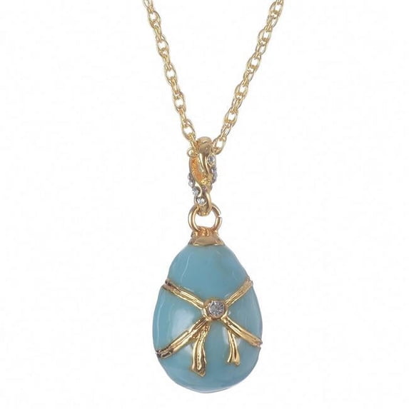 Egg Pendant Necklace, Turquoise