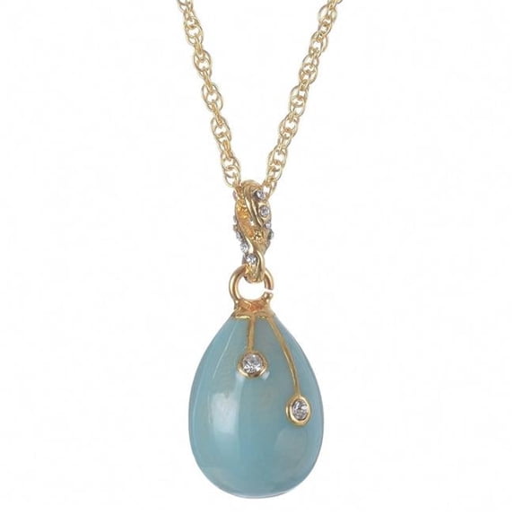 Egg Pendant Necklace, Turquoise
