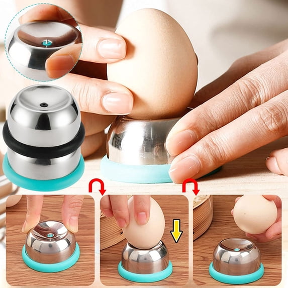 Egg Piercer Egg Opener - Stainless Steel Kitchen Tool, Built-In Safety Lock, Easy Peel Boiled Eggs, Multipurpose Craft Pricker