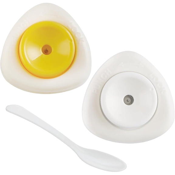 Egg Piercers for Raw Eggs, Egg Hole Poker Egg Separator Tools for Kitchen Gadgets for Hard Boiled Eggs Simple Egg Punchers Piercer with Retractable and Sharp Pin 2 Pack, Yellow, White