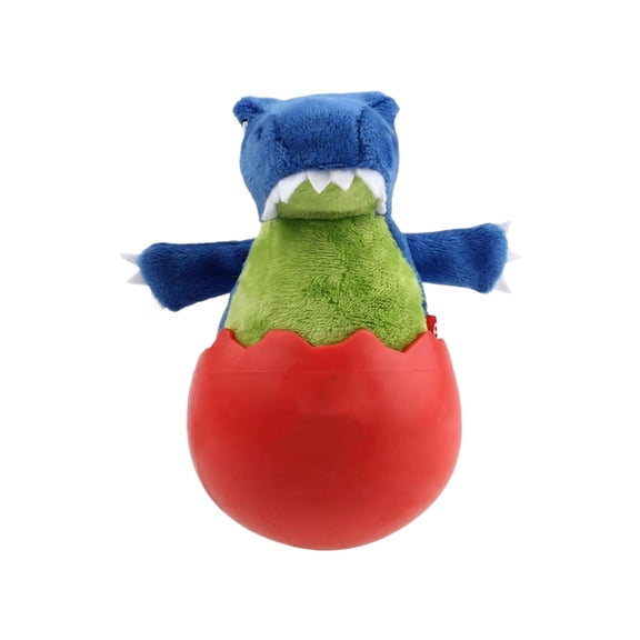 Egg Plush Rubber Squeaky Dog Toy Durable Teeth Grinding Pet Toy for Small Dogs - Red