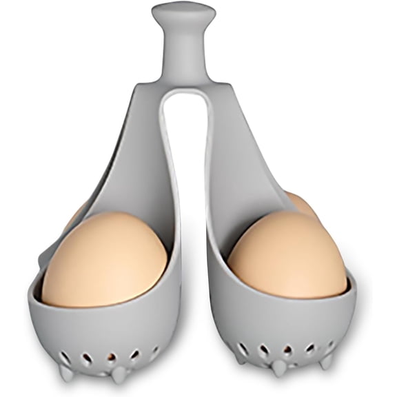 Egg Poacher,Egg Cooker for Making Soft or Hard Boiled Eggs,Poached Egg Brackets for Easy Cooking (4 egg)
