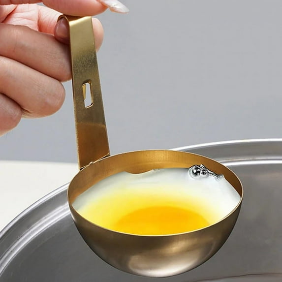 Egg Poacher, Heavy Duty Stainless Steel poached egg cooker, Hangable poached egg cups for Easy Cooking, Poached Egg Pan for Making Soft Boiled Eggs, 1 Pcs, 2.95x4.33"