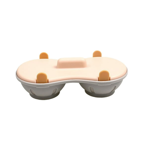 Egg Poacher Microwavable, 2 Cavity Egg Steam Cooker with Lid, Double Egg Maker Poached Cups Egg Steamer Kitchen Gadget Easy Breakfast Cooking Tools Dishwashable Set