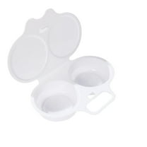 Egg Steamer Microwave Egg Cooker Nonstick Poached Egg Maker Double Drain Egg Cups Fast Easy Breakfast Kitchen Appliance