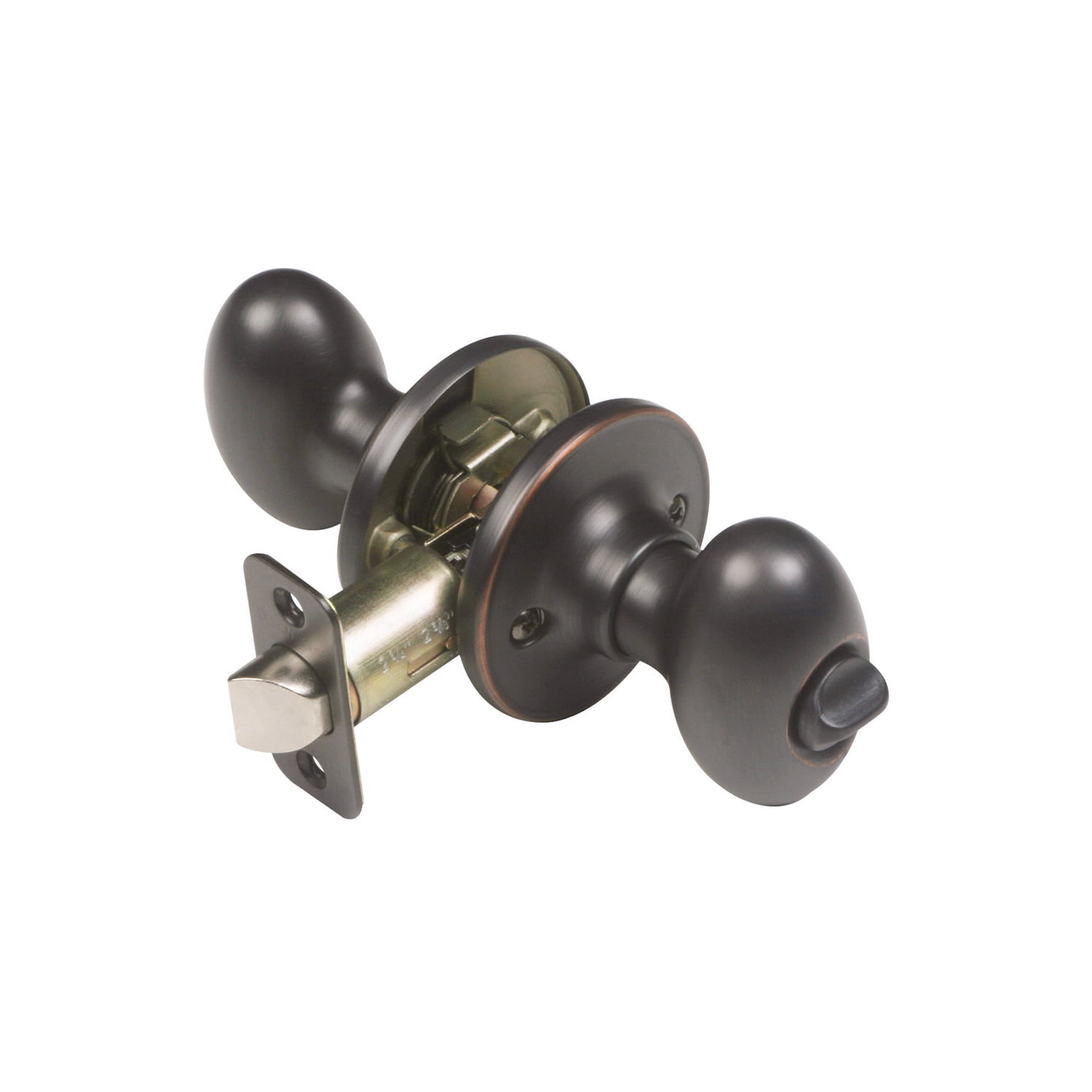 Egg Privacy Knob for Bedroom/Bathroom, Fits Standard Doors, Oil Rubbed Bronze – Design House, 750588