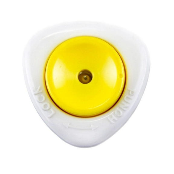 Egg Punch Egg Piercer Hole Puncher Pricker Kitchen Tool Semi-Automatic with Safety Lock Yellow Piercer