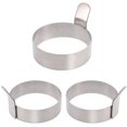 thumbnail image 1 of Egg Ring,3 Inch Stainless Steel Omelet Mold Pancake Ring Metal Kitchen Cooking Tool (3 Pack), 1 of 5