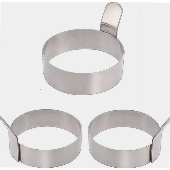 Egg Ring,3 Inch Stainless Steel Omelet Mold Pancake Ring Metal Kitchen Cooking Tool (6 Pack)