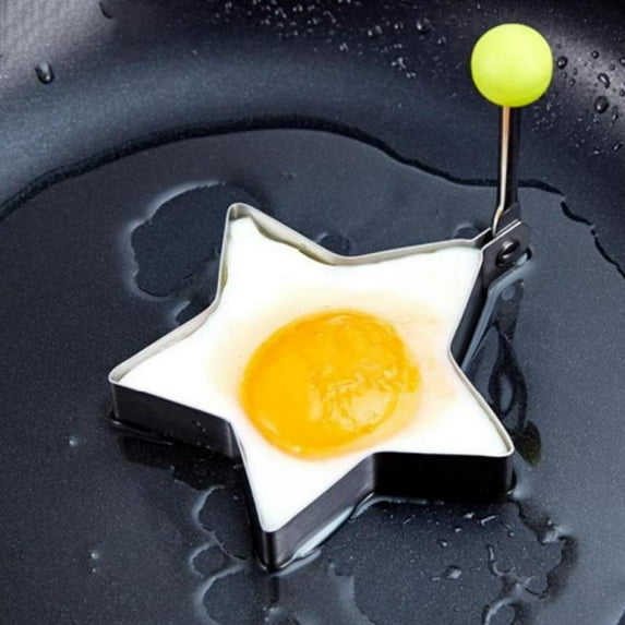 Egg Ring for Frying Eggs, Stainless Steel Egg Cooking Rings with Anti-scald Handle, Non-stick Egg Shaper Molds for Omelet, Breakfast Tool for Pancake, Sandwich Burger, Crumpet Ring 1PC
