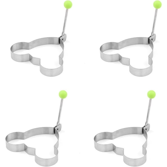 Egg Ring Molds For Cooking Pancake Molds Different Shapes Fried Egg MouldBreakfast Kit Egg Molds Nonstick Egg Rings For Fried Egg, Pancakes, Sandwiches 4 Pcs(Color:D.)