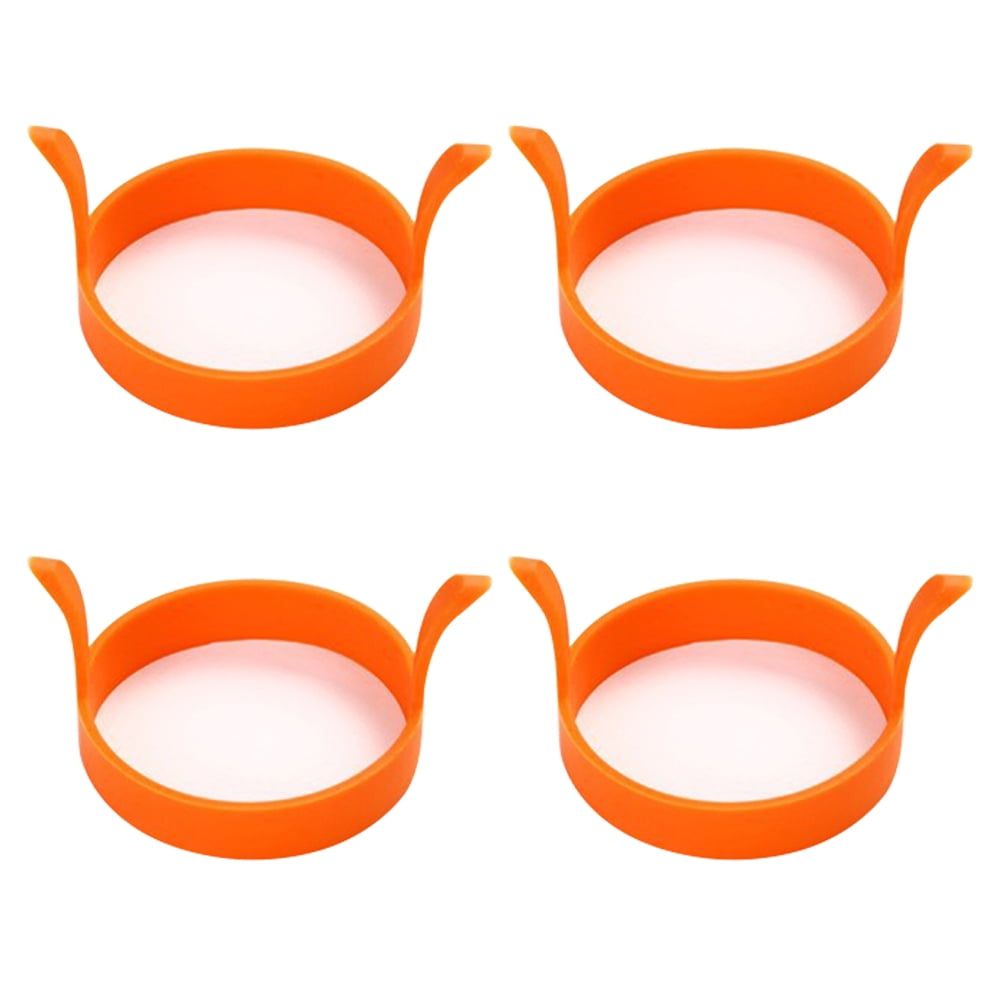 Silicone Egg Ring Mold - Rabbit Shape Egg Shaper For Fried Eggs & Pancakes, Orange (1 Piece)