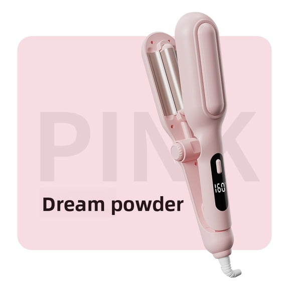 Egg Roll Hair Curler with Negative Ion Technology, Adjustable Deep Waver for Water Ripple Curls, Professional Ceramic Styling Wand with 3-Speed Temp Control