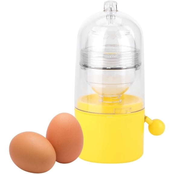 Egg Scrambler Shaker, Golden Eggs Manual Maker Portable Spinner Puller Whisk Yolk White Mixer Shell Hand Powered Homogenizer Spinning Extractor Gadgets Drawstring Boiled Kitchen Cooking Home