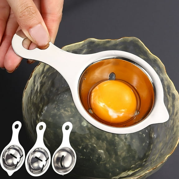 Egg Separator Kitchen Tool, Stainless Steel Egg White Filter for Baking and Cooking, Rust-resistant Culinary Gadget with Dishwasher Safe Design, Topliu