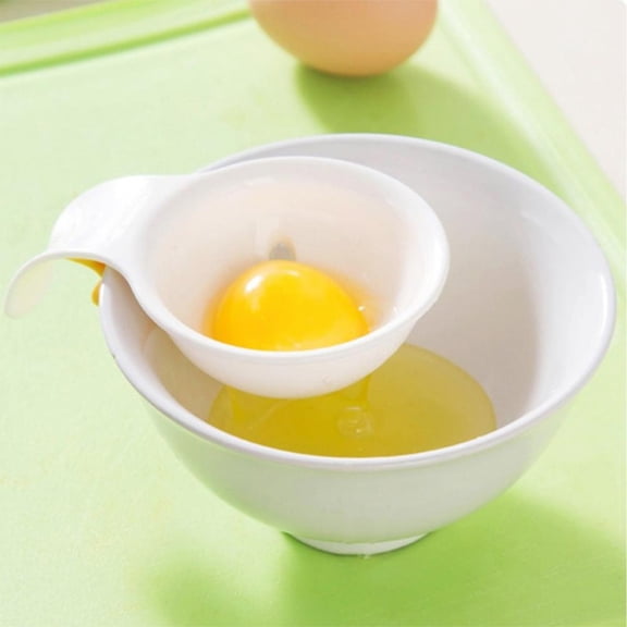 Egg Separator Yolk White Extractor Sifter Filter Kitchen Cooking Gadget Food Grade Baking Tool Stainless Steel Long Handle for Baking Cake Homemade Pie