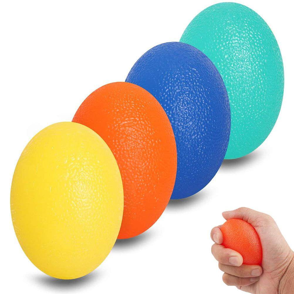 Egg Shape Grip Balls Round Hand Squeezing Balls Relieve Stress Silicone