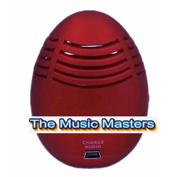 Egg Shape Mini Stereo Audio Tumbler Speaker Rechargeable Usb 3.5Mm Wired Red