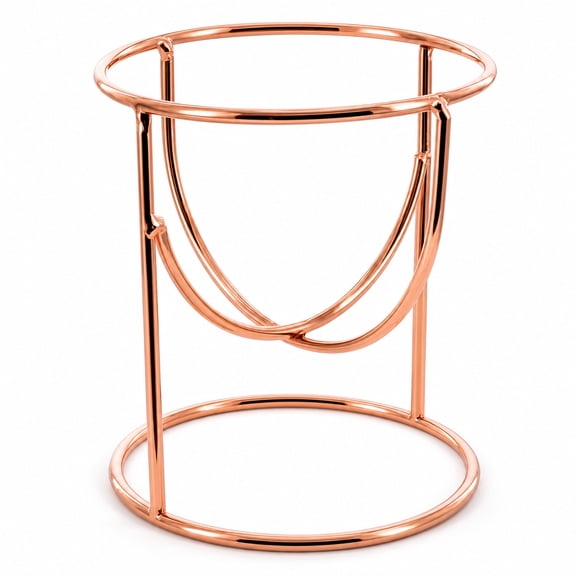 Egg Shape Rose Gold Tone Metal Chicken and Goose Egg Stand Holder Display