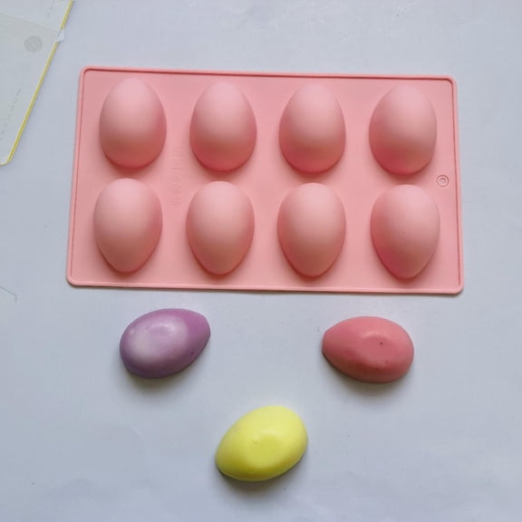 Egg Shape Silicone Baking Mold,Flexible Non Stick Dessert Forming Tray,Wide Temperature Range Design For Chocolate Jelly And Candy Preparation,Durable Reusable Kitchen Tool Baking Mold