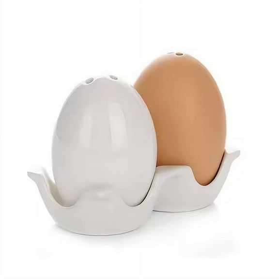 Egg-Shaped Ceramic Seasoning Jar, Egg-Shaped Ceramic Condiment Container, Funny Ceramic Spice Bottle, Ceramic Egg Jar for Kitchen Spices