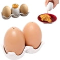 thumbnail image 1 of Egg Shaped Ceramic Spice Shaker Set with Stand, Mini Salt and Pepper Seasoning Dispenser with Tray, Novelty Brown Egg Shakers for Kitchen BBQ Restaurant Table Decor, 1 of 7