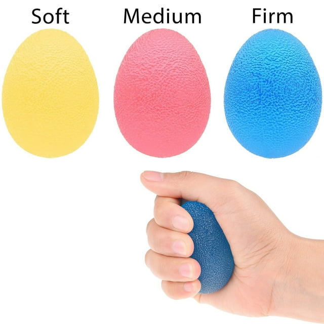 Hand Exercise Eggs 3Pack Strengthening Balls for Physical Therapy