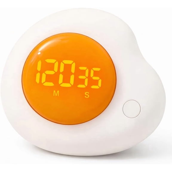 Egg-Shaped Kitchen Timer, Twist Dial Magnetic Kitchen Timers for Cooking, LCD Digital Display, Easy to Use, 180-minute Countdown Timers for Eggs, Bacon & Everyday Cooking