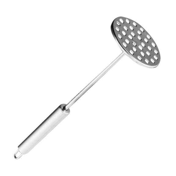 Egg Shaped Potato Masher Metal Ergonomic Handle Food Crushing Kitchen Tool