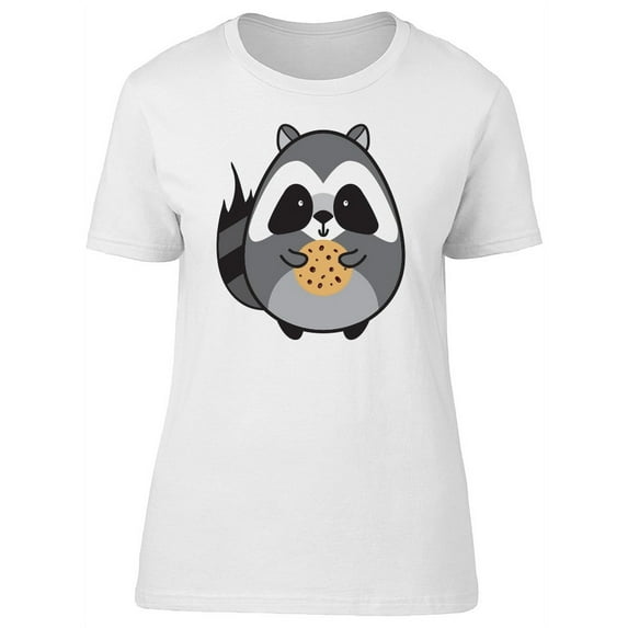 Egg Shaped Raccoon Cookie Tee Women's -Image by Shutterstock