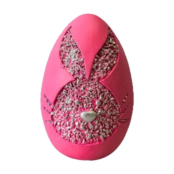 Egg Shaped Sisal Cat Toy with Bunny Face Design Natural Sisal Scratching Surface for Indoor Cats and Kittens