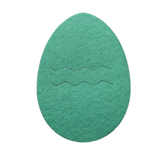 Egg Shaped Utensil Holder Single Easter Cutlery Pouch Silverware Pocket Individual Table Setting Decor Festive Spring Accent Green