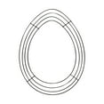 thumbnail image 1 of Egg Shaped Wire Wreath Frame, Easter DIY Wreath Metal Oval Form Craft Base for Floral Arrangements Spring Garland Holiday Decorations (Black-1pc), 1 of 6