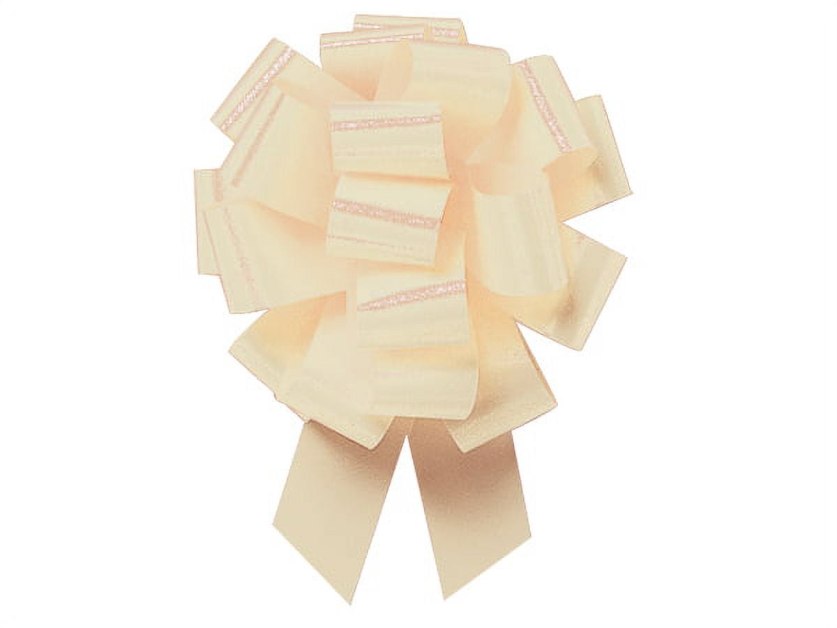 Egg Sheet Dark Ivory Satin 5inch Gift Wrapping Decorative Pull Bows -10pack