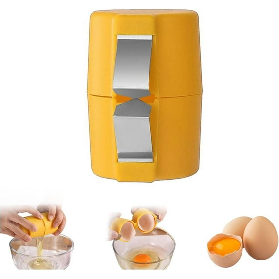 Egg Shell Opener, 2025 New Egg Cracker for Eggs, Hard Boiled Egg Peeler Egg Cube Egg Separator Handheld Tool, Stainless Steel Egg Shell Cutter Kitchen Gadgets