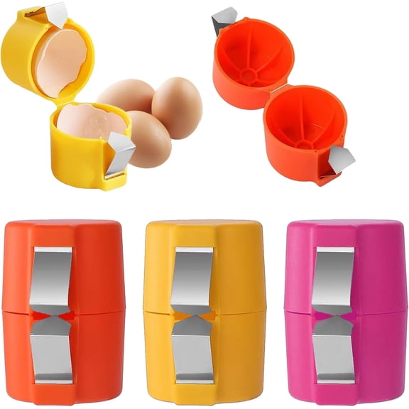 Egg Shell Opener, 2025 New Egg Cracker Tool for Raw and Hard Boiled Eggs, Easy-Separate Kitchen Gadget with Quick-Clean Design