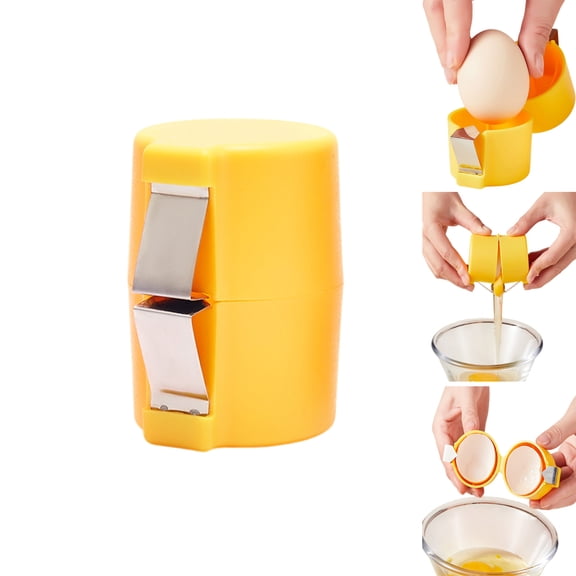 Egg Shell Opener, 2026 New Egg Cracker Tool for Raw Eggs, Handheld Eggs Breaker Multifunctional Egg Cutter Egg Cracker and Separator for Cooking Camping Kitchen Gadgets