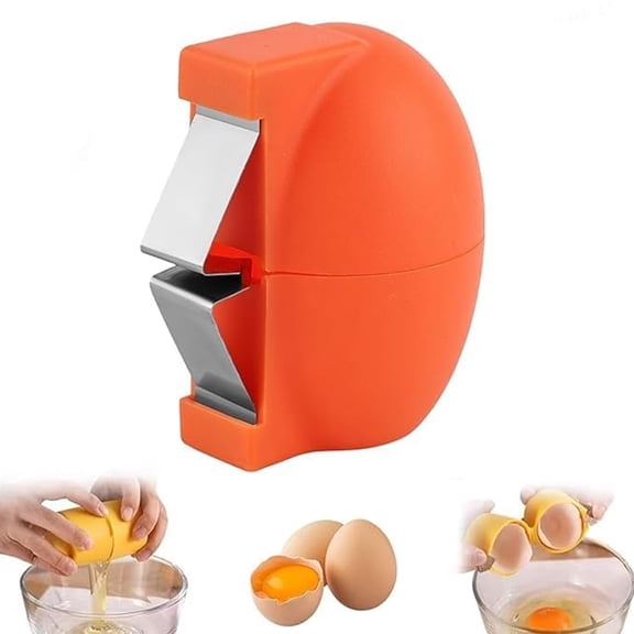 Egg Shell Opener, 2026 New Egg Cutter Egg Cracker Tool Multifunctional Egg Cutter Multipack, Upgrade Egg Peeler Separator for Raw Eggs Cracker Tool Cutter Kitchen Gadgets,Orange