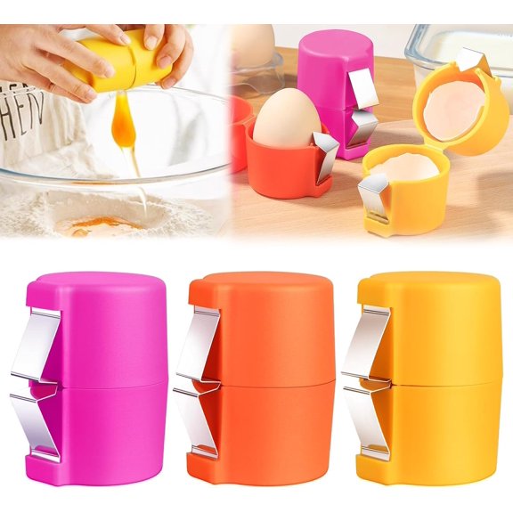 Egg Shell Opener2026 New Eggshell Cracker, Quickly Cuts Hard-Boiled Eggs, Boiled Egg Peeler, Stainless Steel Eggshell Breaker, Effortless Kitchen Gadget (3-Piece Set)