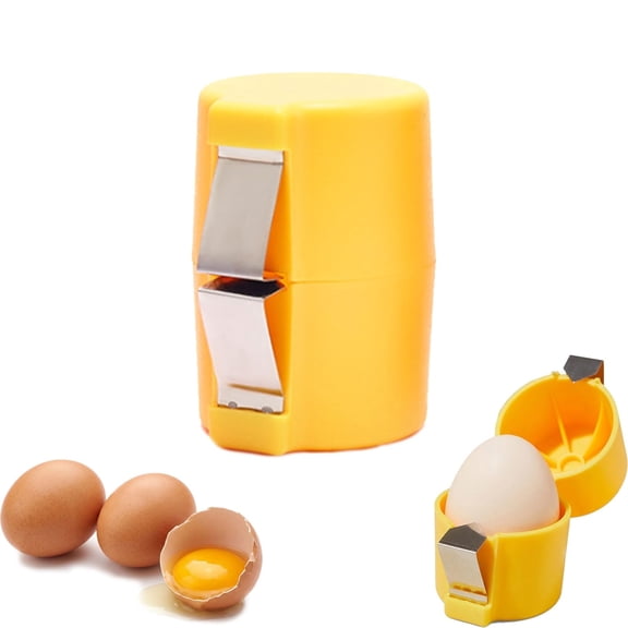 Egg Shell Opener,2026 New Stainless Steel Egg Cracker, Handheld Egg Opener for Hard Boiled Eggs, Handheld Kitchen Tool for Egg Peeling & Separating (2PCS Orange)