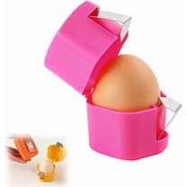 Egg Shell Opener, 2026 Upgraded Egg Shell Cutter, Handheld Egg Opener for Hard Boiled Eggs, Egg Cracker Tool for Raw Eggs, Stainless Steel Eggshell Breaker Egg Shell Cutter (1, Pink)