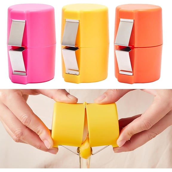 Egg Shell Opener, 3 Pcs Egg Separator for Raw Eggs, 2026 New Egg Cracker Tool, Stainless Steel Eggshell Breaker Egg Shell Cutter Kitchen Gadgets,Quickly Cutting Off Cooked Eggs