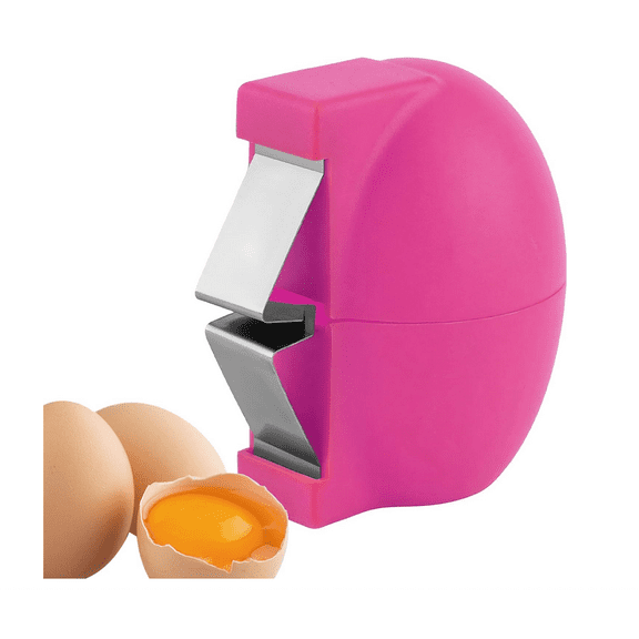 Egg Shell Opener Egg Cracker Tool, 2026 New Eggs Separator Tools for Raw and Hard Boiled Eggs Peeler Shell Remover, Egg Cracking Peeling Tool Portable Kitchen Gadgets for Cooking Baking (Hot Pink)