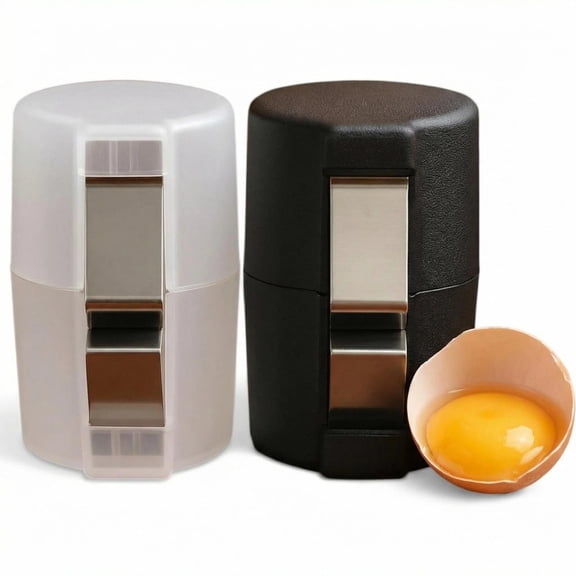 Egg Shell Opener Egg Separator for Raw Eggs – Opens Raw Eggs & Peeled Hard Boiled Eggs in Seconds – No-Mess Kitchen Gadget for Easy Egg Prep