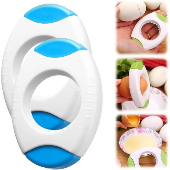 Egg Shell Opener for Hard Boiled Eggs, 2025 Upgraded Egg Peeler Tool Topper Cutter Tool, Handheld Quick Raw Eggs Cracker Separator Tools, Kitchen Gadgets for Baking and Cooking (2, Blue)