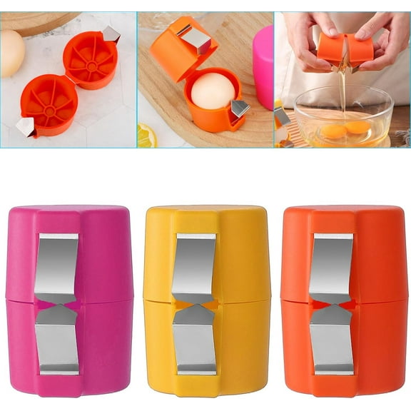 Egg Shell Opener for Hard Boiled Eggs Stainless Steel Egg Peeler Tool Easy Egg Cracker Tool for Raw Eggs, Egg Slicer for Raw Eggs Kitchen Gadgets for Baking